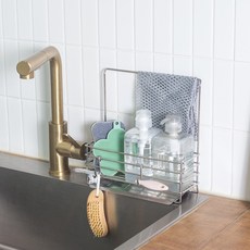 bella cuisine 全304不鏽鋼水槽置物架 菜瓜布架, 單一顏色, 1個