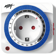 엠비에프 24시간 절전형 타이머 콘센트 스위치 1구 MBF-TSW24A, 78mm, 혼합색상, 1개