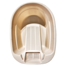 一體成型加厚多功能洗衣板水盆 長方款-白色, 1個, 48 x 38 x 14cm, 482g