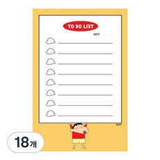 플라잉웨일즈 짱구는 못말려 메모패드 80 x 120 mm, 짱구, 80매, 18개