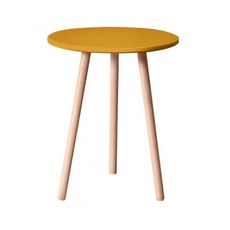 Hampton 漢汀堡 迪亞小圓桌 MDF+實木腳, 黃色