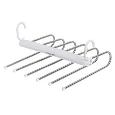 Pickypicks 6層魔術可折疊式褲架, 白色的, 1個