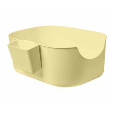 Kangjipsa 貓砂盆+貓砂鏟收納盒, 黃色