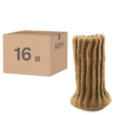 針織椅子腳套 點膠米色加厚 桌腳椅腳保護套 靜音椅腳套, 3 x 3.5 x 11cm, 16支