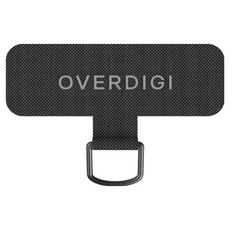 OVERDIGI 超薄0.4mm手機殼專用掛繩片 適用於市面上全包式硬質背板手機殼, 1個, 黑色