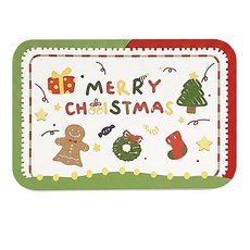 小麥購物 聖誕吸水防滑墊 L098, 薑餅人款, 1個