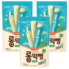 아이배냇 롱떡뻥 시금치, 3개, 30g, 시금치맛
