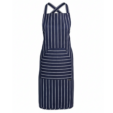 KitchenCraft 平口雙袋圍裙, 1個, 條紋藍