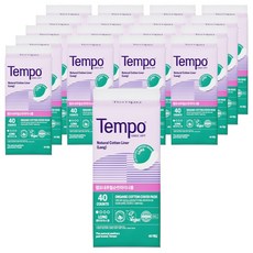 템포 내추럴 순면 팬티라이너, 롱, 40개입, 18개