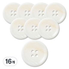 동대문단추왕 고급 무광 코트 가디건 단추 23mm, 화이트 WT 타임둥근테, 16개, 타임둥근테