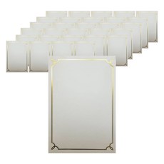 梨花金箔獎狀用紙, 白色, 100個