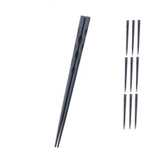 ZEUS Kitchenware PET 麻花筷, 黑色, 10套