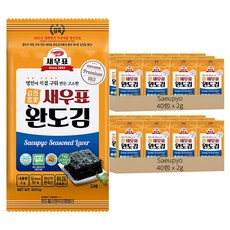 Saeupyo 菀島包飯海苔 薄鹽海苔風味 低鹽低油低鈉 小包分裝, 2g, 80包