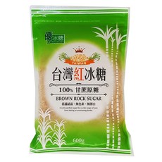 YASASHII 優 台灣紅冰糖 600g, 100% 甘蔗原糖, 無色素, 1包