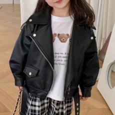 Iyumong 女童 Damio 亮面寬鬆休閒長袖夾克