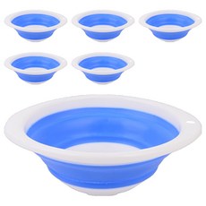 디어모모 접이식 화장실 욕실 대야 세발기 소, 랜덤발송, 6개