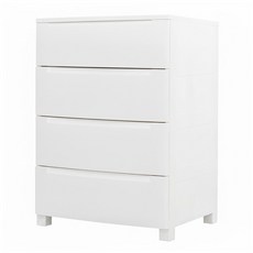 IRIS OHYAMA 愛麗思歐雅瑪 四層抽屜式組合收納櫃 NMKD-554 1個, 白色