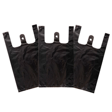 3號黑色手提超市塑膠袋, 300個, 1L