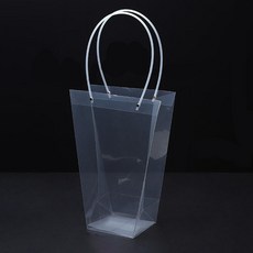 Mihwabujang 花束花盆植栽禮品蛋糕PVC塑膠透明大型包裝長提袋, 透明色, 20個