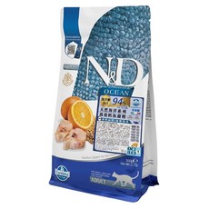 Farmina 法米納 全齡貓 OC3 天然海洋系列 低穀乾飼料, 1袋, 300g, 鱈魚甜橙