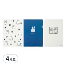 스튜디오에잇 미피 L홀더 화일 3종 세트, 혼합색상, 4세트