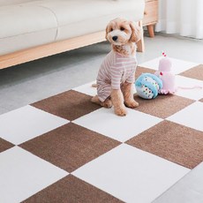 딩동펫 애견 미끄럼방지 매트, 브라운, 10개