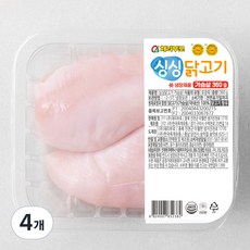 체리부로 싱싱닭고기 1등급 닭가슴살, 360g, 4개