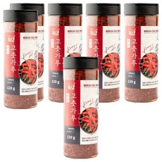 맘다믄 국산 고춧가루 보통굵기 보통매운맛, 120g, 6개