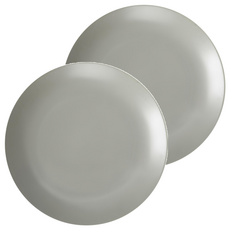 SSUEIM 復古線條餐盤 灰色, 2件組主餐盤, 2個