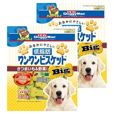 DoggyMan 多格漫 低脂消臭餅乾 大型犬用, 2包, 450g, 甜薯野菜
