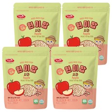 Bebest 糙米爆米花, 蘋果口味, 20g, 4包