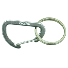 adisi D型鋁鉤環 AS20030 2入 4mm 陽極鐵灰 露營掛鉤, 2個