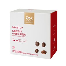DROPTOP 925特選溫潤即溶咖啡粉隨身包, 1g, 150入, 1盒