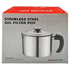 EDISH 壹滴水 304不鏽鋼帶濾網濾油杯 13 x 12.5cm 1.3L, 13cm, 1個