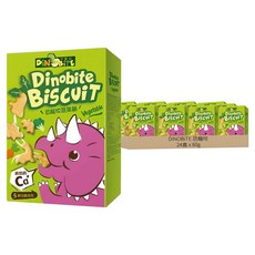 DiNOBiTE 恐龍咬 蔬菜餅, 酥脆蔬菜風味, 60g, 24盒