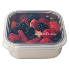U Konserve 不鏽鋼便當盒 12.7x5.08x12.7cm 15oz(約450ml), 透明, 1個