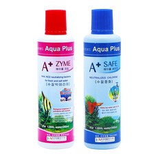 아쿠아플러스 에이플 세이프 수질중화제 + 자임 수질 박테리아, 260ml, 1세트