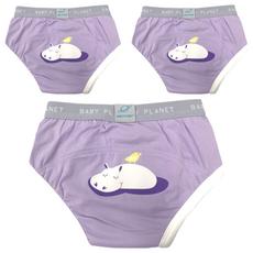 BABY PLANET 兒童用高級如廁訓練褲, 11 河馬與小鳥, 3個