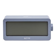 Kinyo 文青極簡旋鈕式電子鐘, 藍色