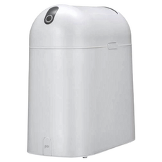 日本 CBjapan 旋蓋式垃圾筒 灰色 9L 感應式/按壓式雙用, 深32 x 17 x 34cm