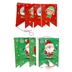 老公公 音樂球 紅綠燕尾拉旗 2.3米, 單一尺寸, 混合色, 1條