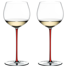 RIEDEL Fatto a Mano Oaked Chardonnay 白酒杯 紅色, 620ml, 2個