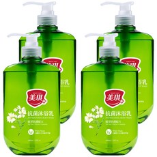 美琪抗菌沐浴乳 白麝香 添加日本綠茶萃取, 680ml, 4瓶