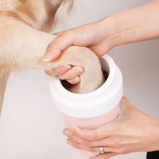 DING DONG PET 寵物矽膠洗腳器 L號, 1入, 粉色