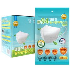 立體防塵口罩 KF94 L號, 白色, 50片, 1盒