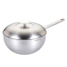 CHEFWIN 單柄316不鏽鋼附蓋多功能炒鍋, 24cm, 1個