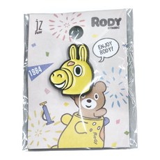 Rody 金屬徽章 慶祝 尺寸w23xh28mm, 黃色, 1個