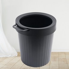 TRENY 南歐風垃圾桶 圓型, 黑色