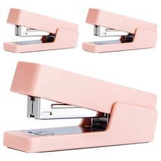 得力 Nusign 基本款粉彩釘書機, 粉紅色, 3個