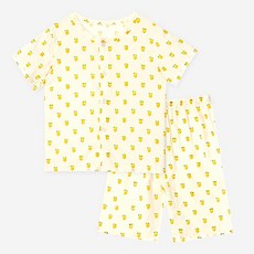 Uni FRIend 童款愛心兔子印花5分短袖睡衣短褲組